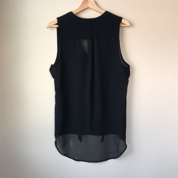 Black high-low sheer-back tank - Picture 2 of 3
